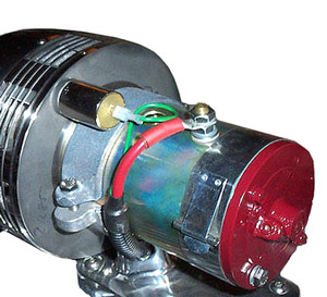 general view of motor and brake solenoid
